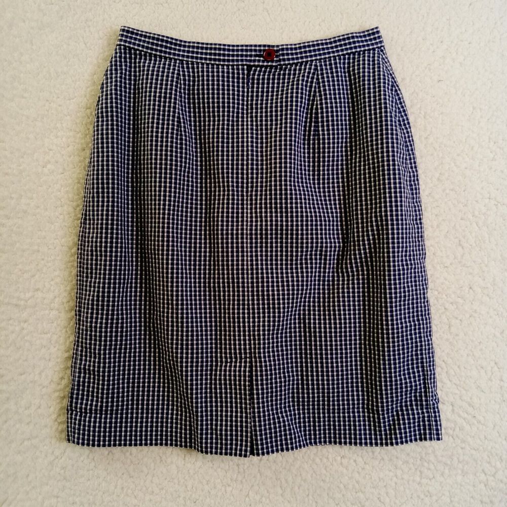 Casual‎ Corner Annex Women's Size 4 Skirt Short Blue Plaid